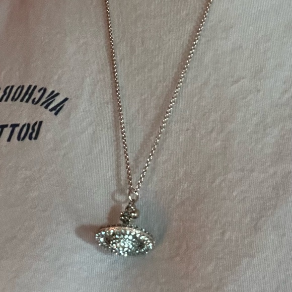 Vivienne Westwood Silver and Blue Crystal Pendant - Picture 6 of 7